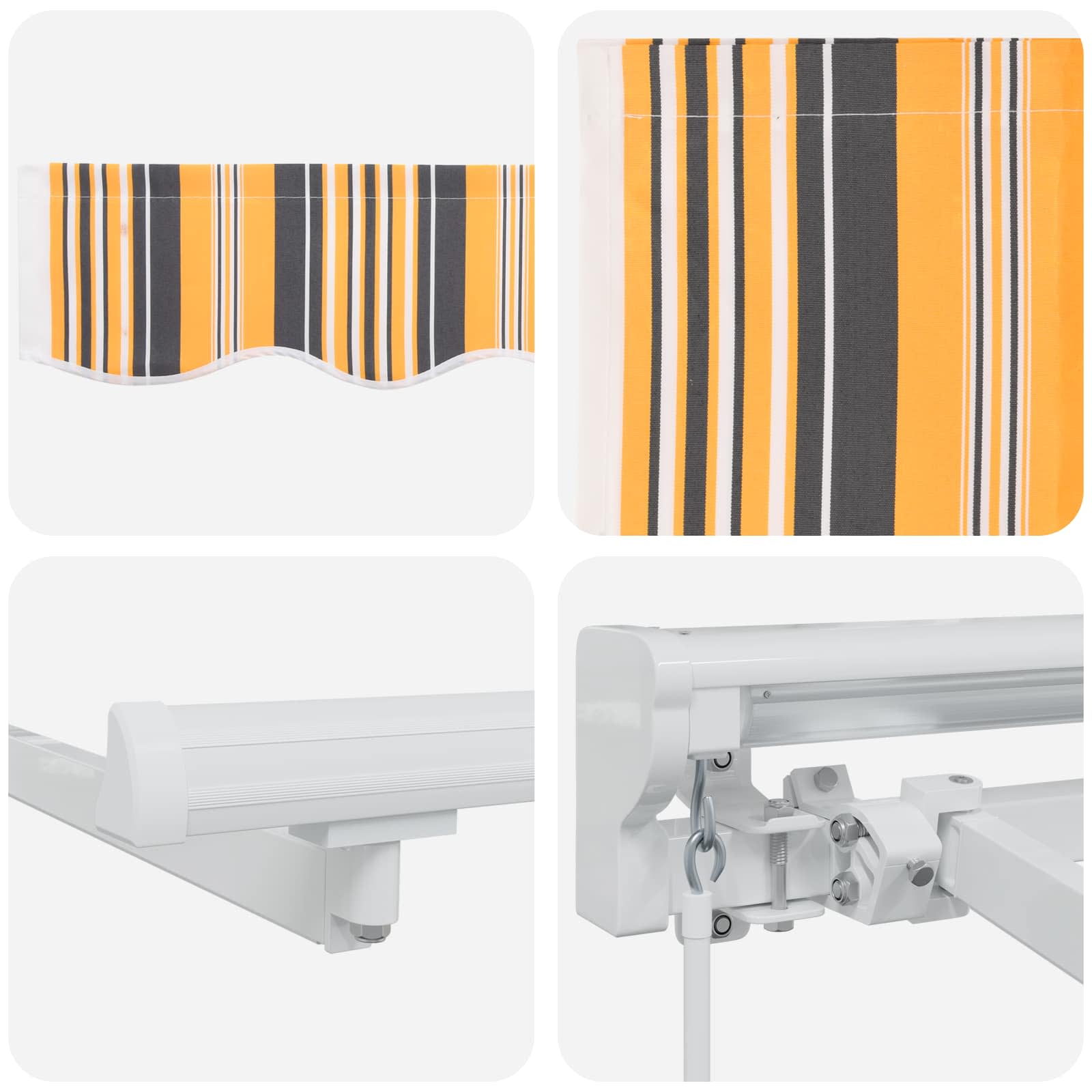 Cornice per Tenda Manuale con LED 3,5 x 2 m | homemem39