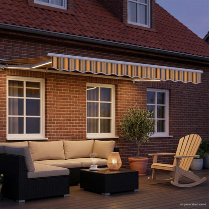 Cornice per Tenda Manuale con LED 3,5 x 2 m | homemem39