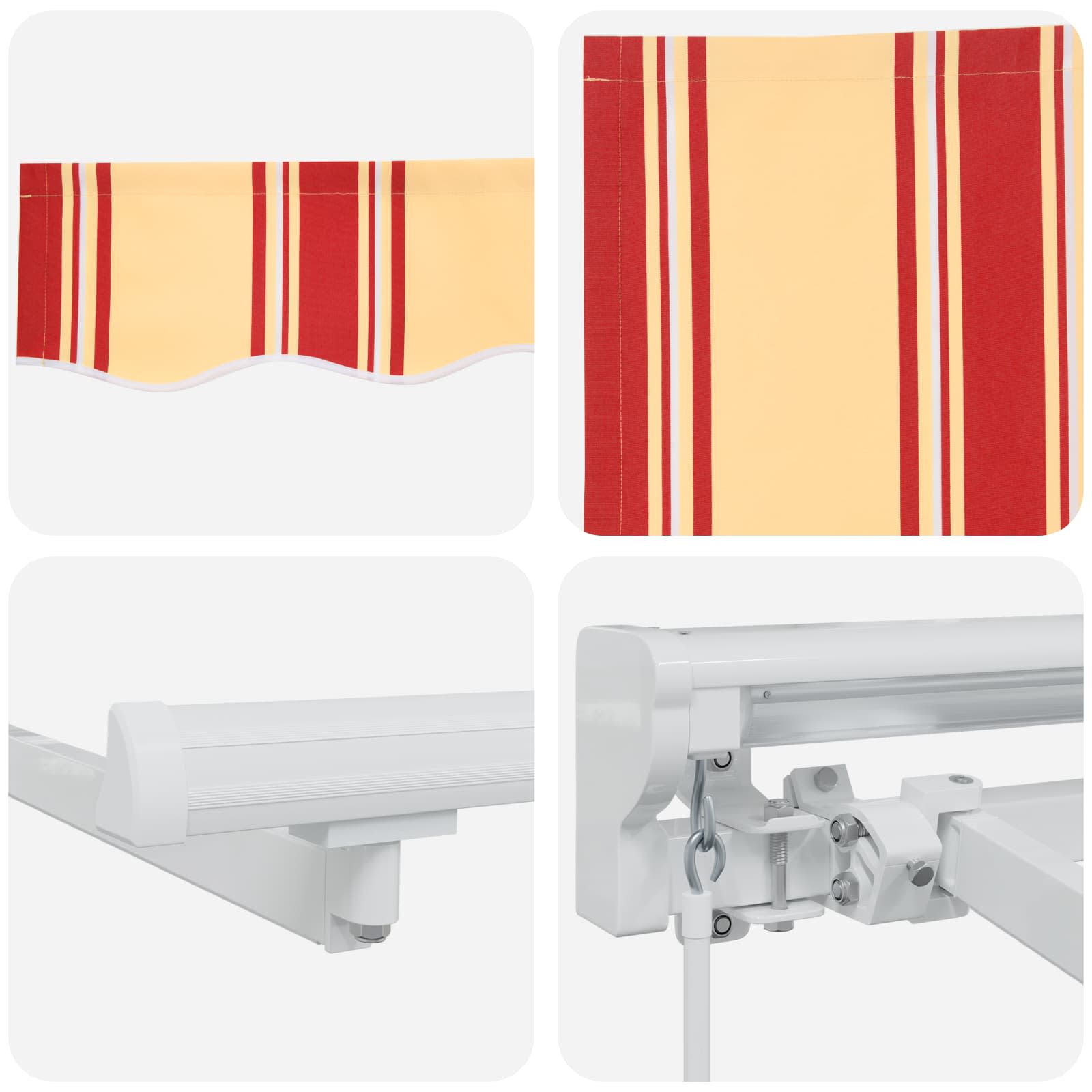 Cornice per Tenda Manuale con LED 4 x 2 m | homemem39