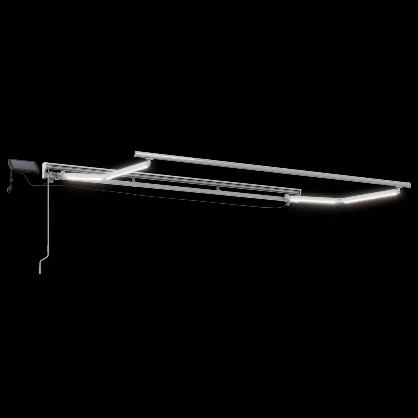 Cornice per Tenda Manuale con LED Crema e Bianco 3 x 2,5 m | homemem39