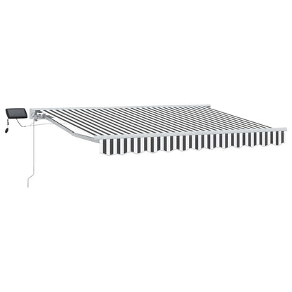 Cornice per Tenda Manuale con LED Antracite e Bianco 3 x 2,5 m | homemem39