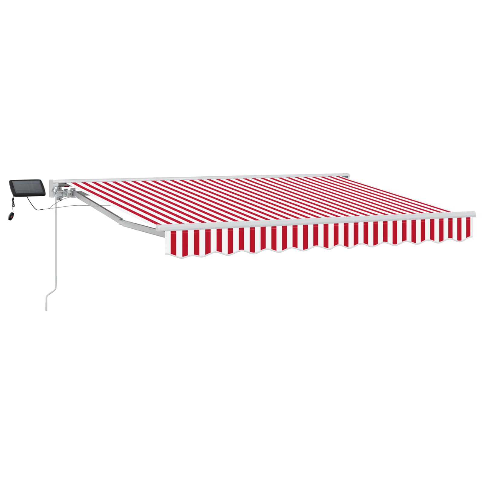 Cornice per Tenda Manuale con LED Rosso e Bianco 3 x 2,5 m | homemem39