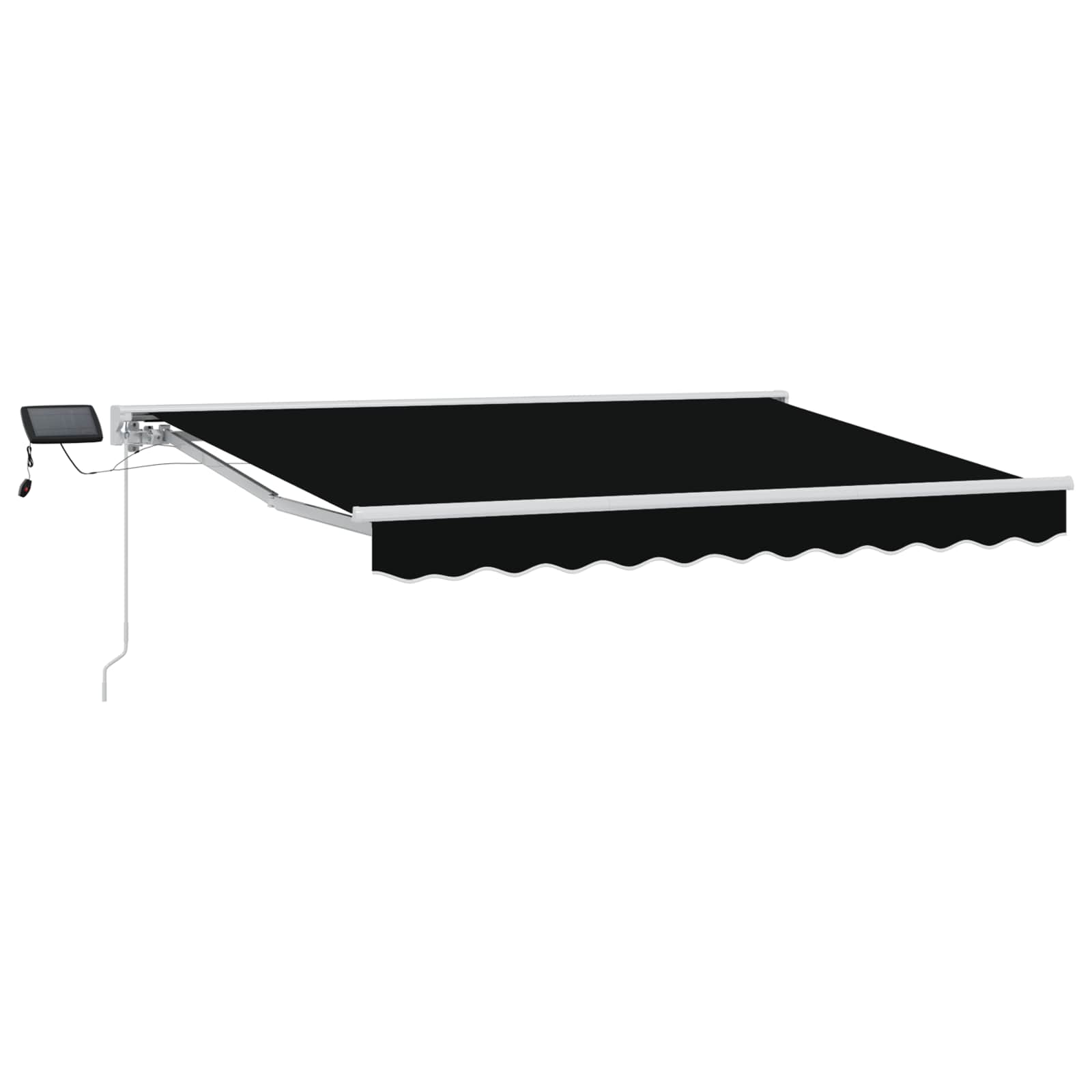 Cornice per Tenda Manuale con LED Nero e Bianco 3 x 2,5 m | homemem39