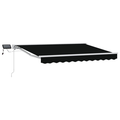 Cornice per Tenda Manuale con LED Nero e Bianco 3 x 2,5 m | homemem39