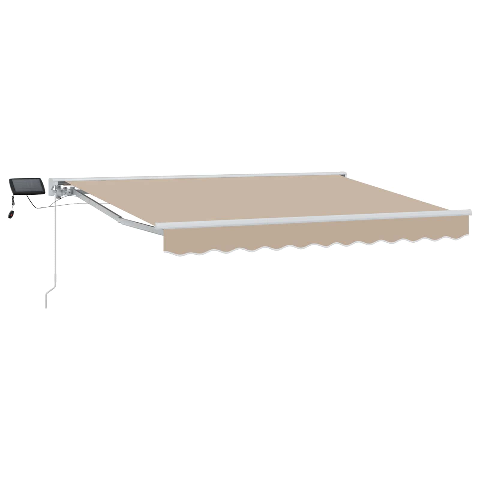 Cornice per Tenda Manuale con LED Beige e Bianco 3 x 2,5 m | homemem39