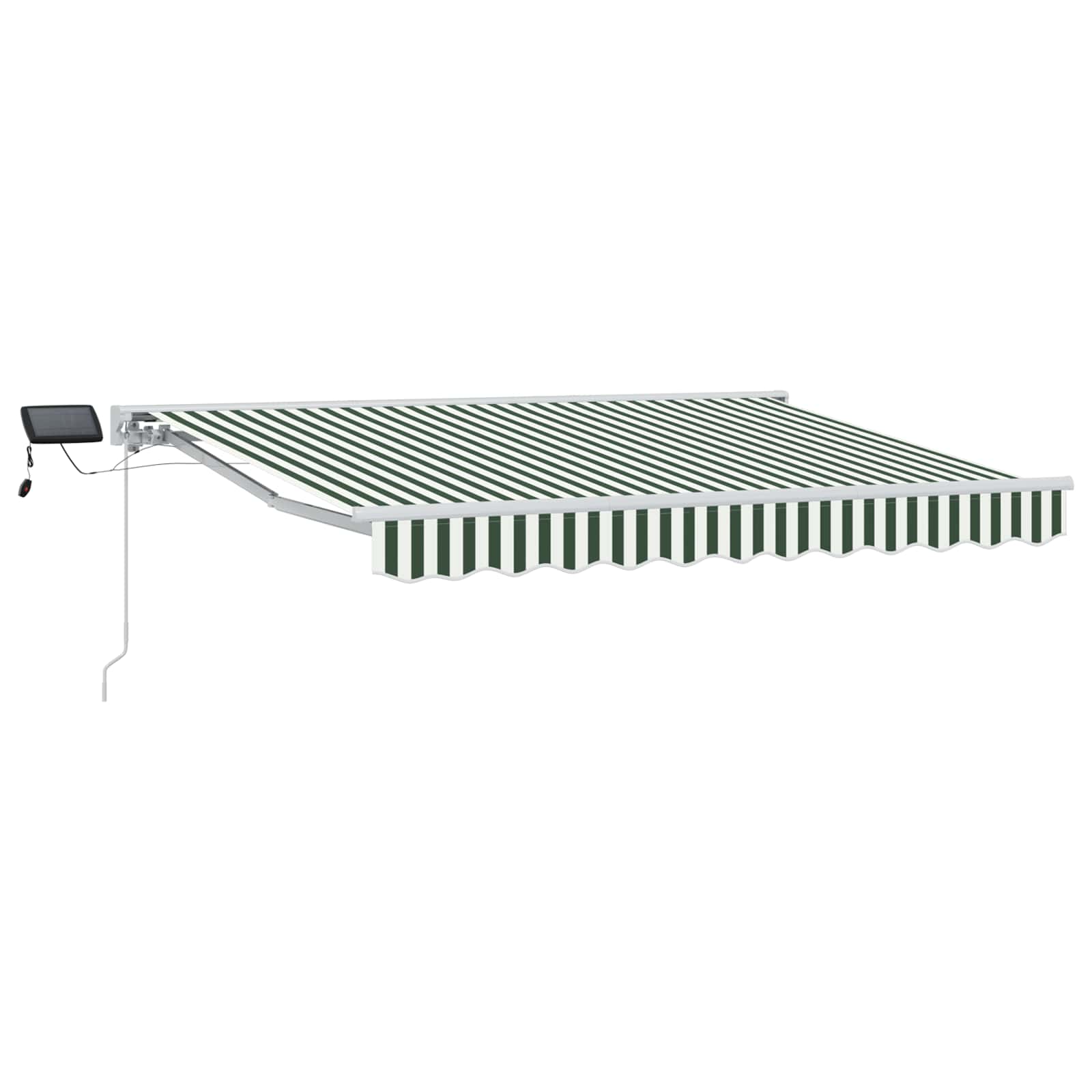 Cornice per Tenda Manuale con LED Verde e Bianco 3 x 2,5 m | homemem39