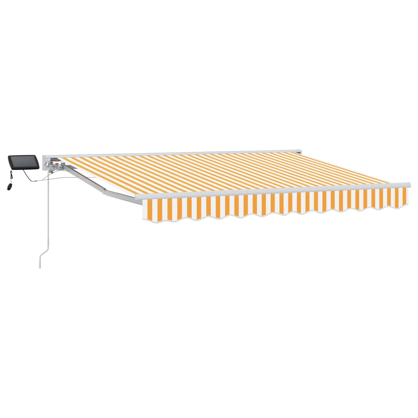 Cornice per Tenda Manuale con LED Giallo e Bianco 3,5 x 2,5 m | homemem39