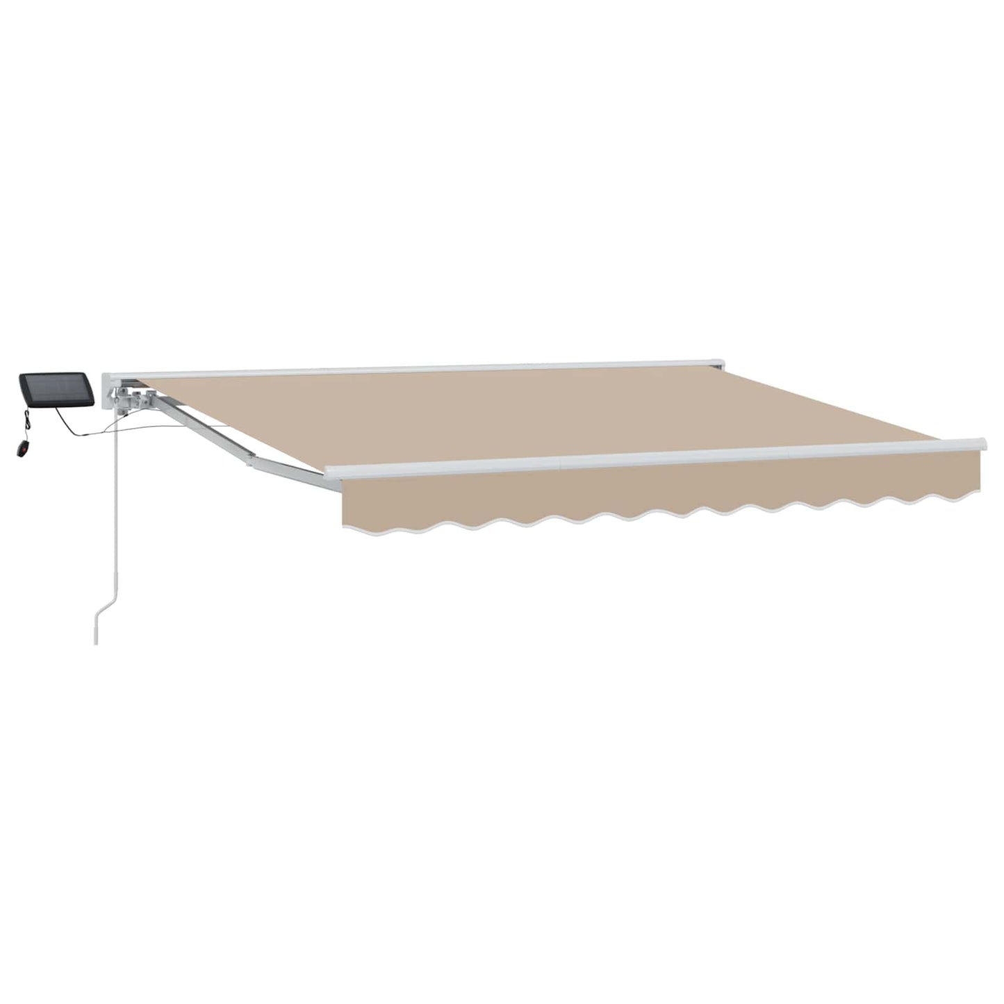 Cornice per Tenda Manuale con LED Beige e Bianco 3,5 x 2,5 m