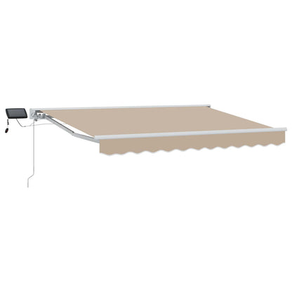 Cornice per Tenda Manuale con LED Beige e Bianco 3,5 x 2,5 m