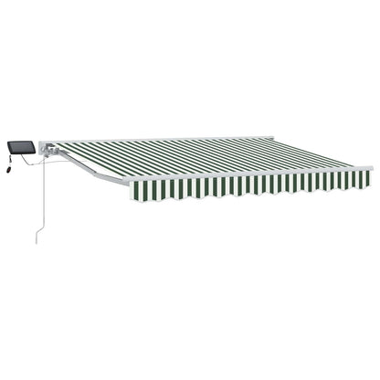 Cornice per Tenda Manuale con LED Verde e Bianco 3,5 x 2,5 m | homemem39