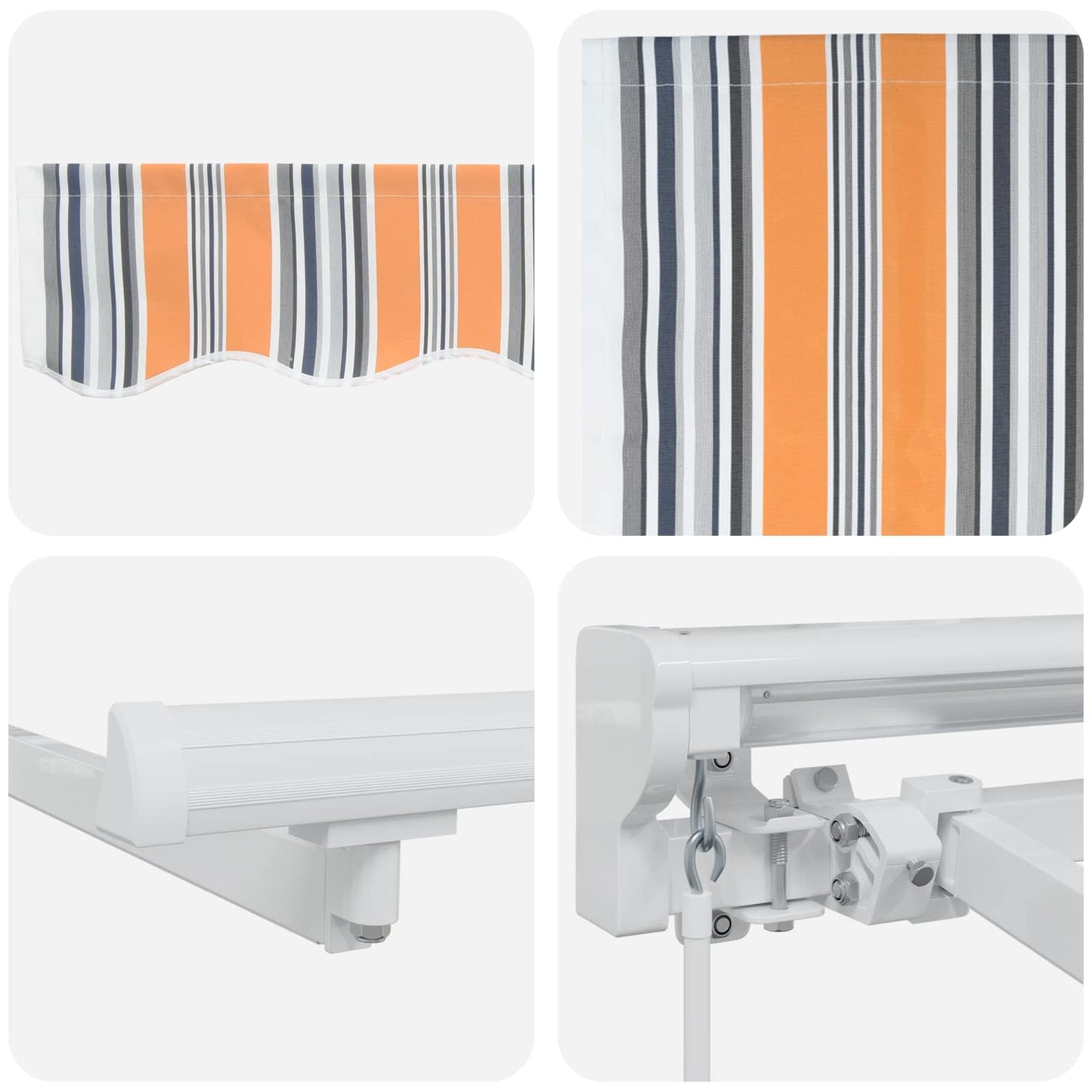 Cornice per Tenda Manuale con LED 4 × 3 m | homemem39