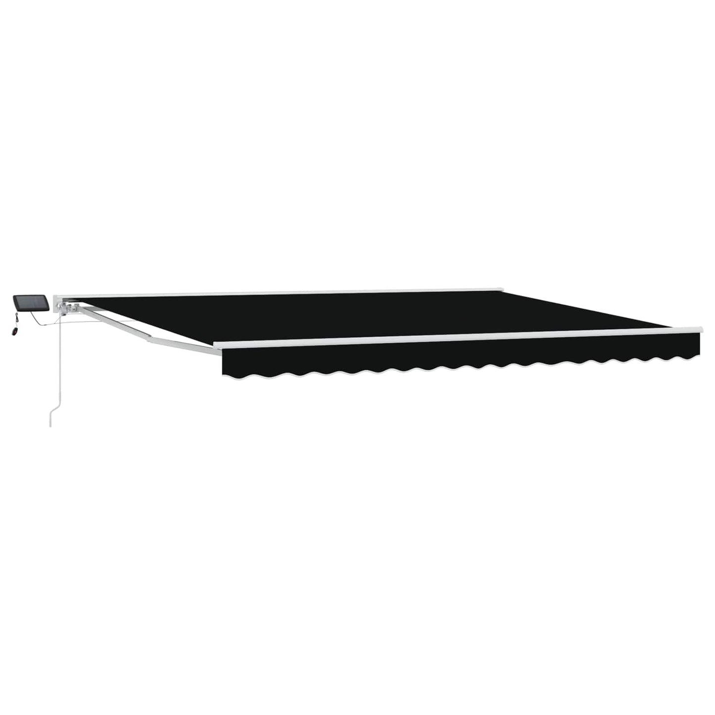 Cornice per Tenda Manuale con LED Nero e Bianco 4 × 3 m | homemem39