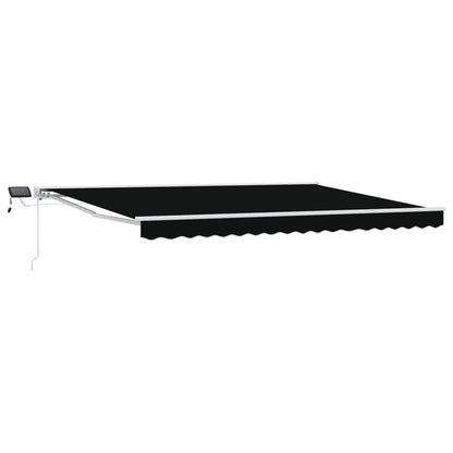 Cornice per Tenda Manuale con LED Nero e Bianco 4 × 3 m | homemem39