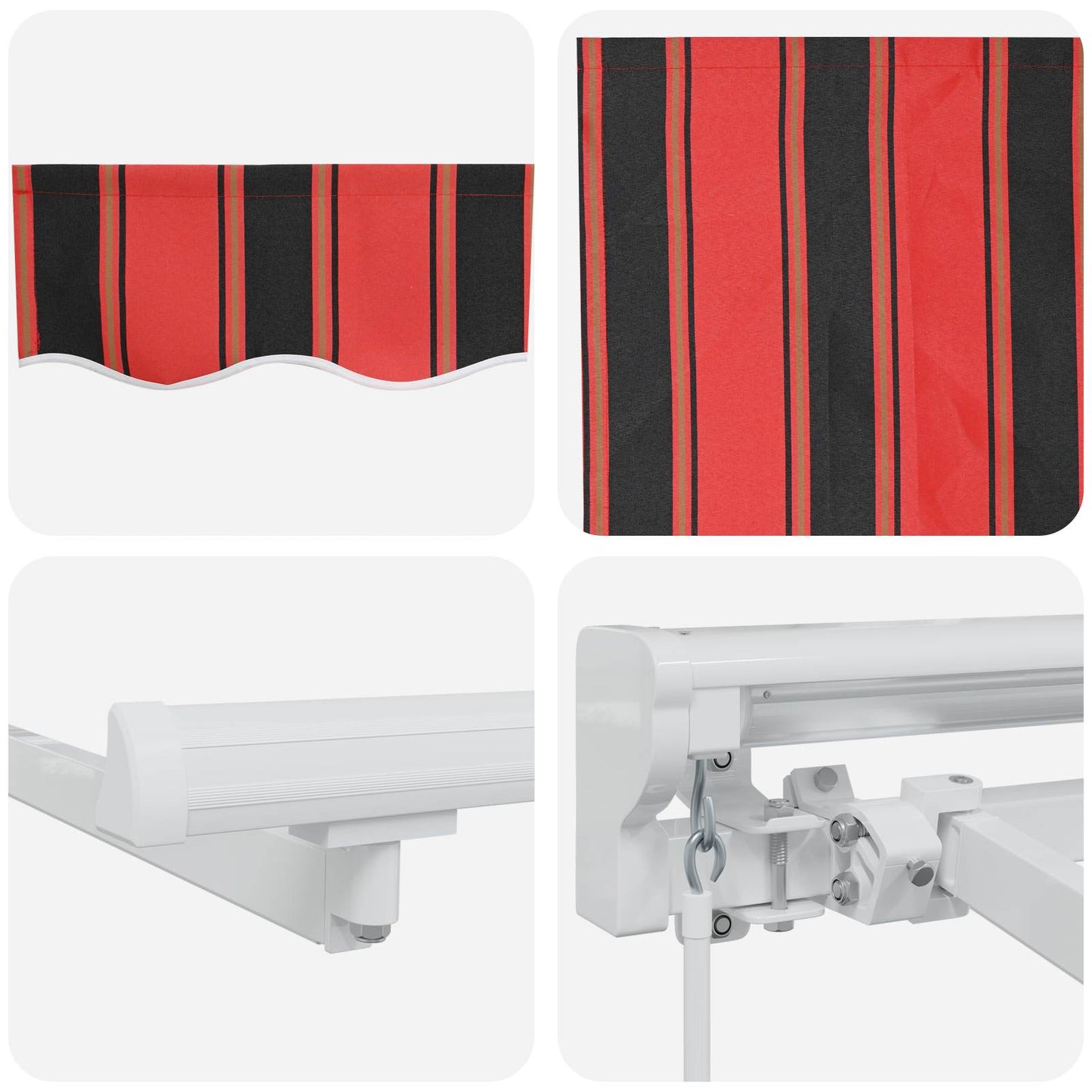 Cornice per Tenda Manuale con LED 4 × 3,5 m | homemem39