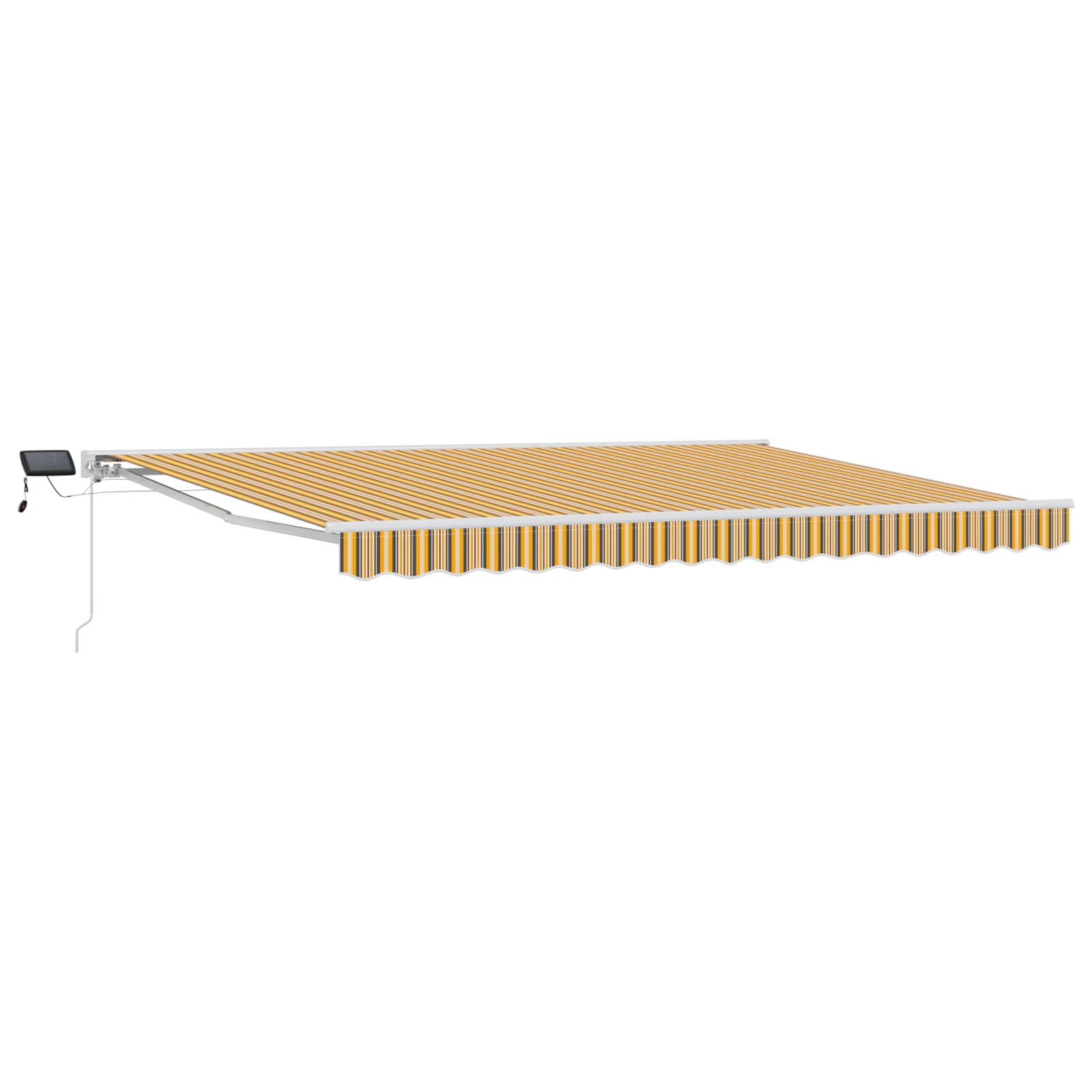 Cornice per Tenda Manuale con LED 4 × 3,5 m | homemem39