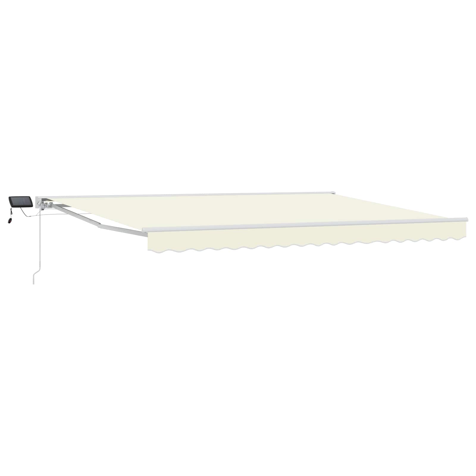 Cornice per Tenda Manuale con LED Crema e Bianco 4,5 × 3 m | homemem39