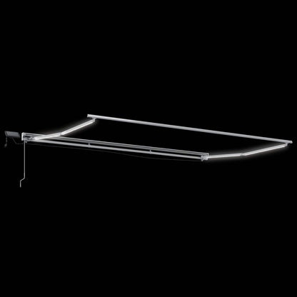 Cornice per Tenda Manuale con LED Borgogna e Bianco 4,5 × 3,5 m | homemem39