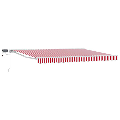 Cornice per Tenda Manuale con LED Rosso e Bianco 4,5 × 3,5 m | homemem39