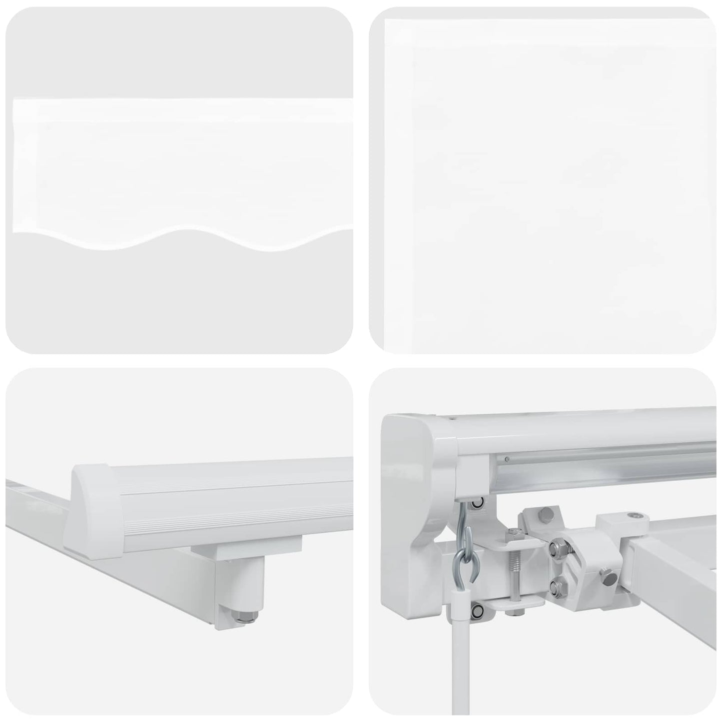 Cornice per Tenda Manuale con LED Bianco 4,5 × 3,5 m | homemem39