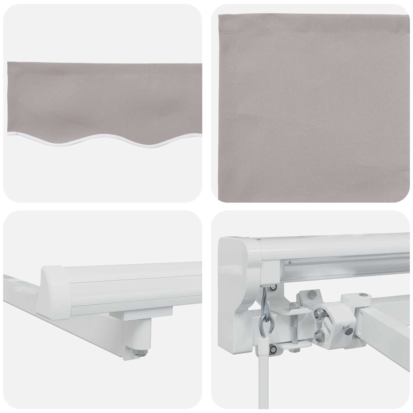 Cornice per Tenda Manuale con LED 4,5 × 3,5 m | homemem39