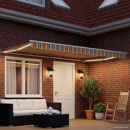 Cornice per Tenda Manuale con LED 4,5 × 3,5 m | homemem39