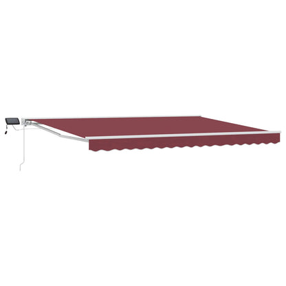 Cornice per Tenda Manuale con LED Borgogna e Bianco 5 x 3 m | homemem39
