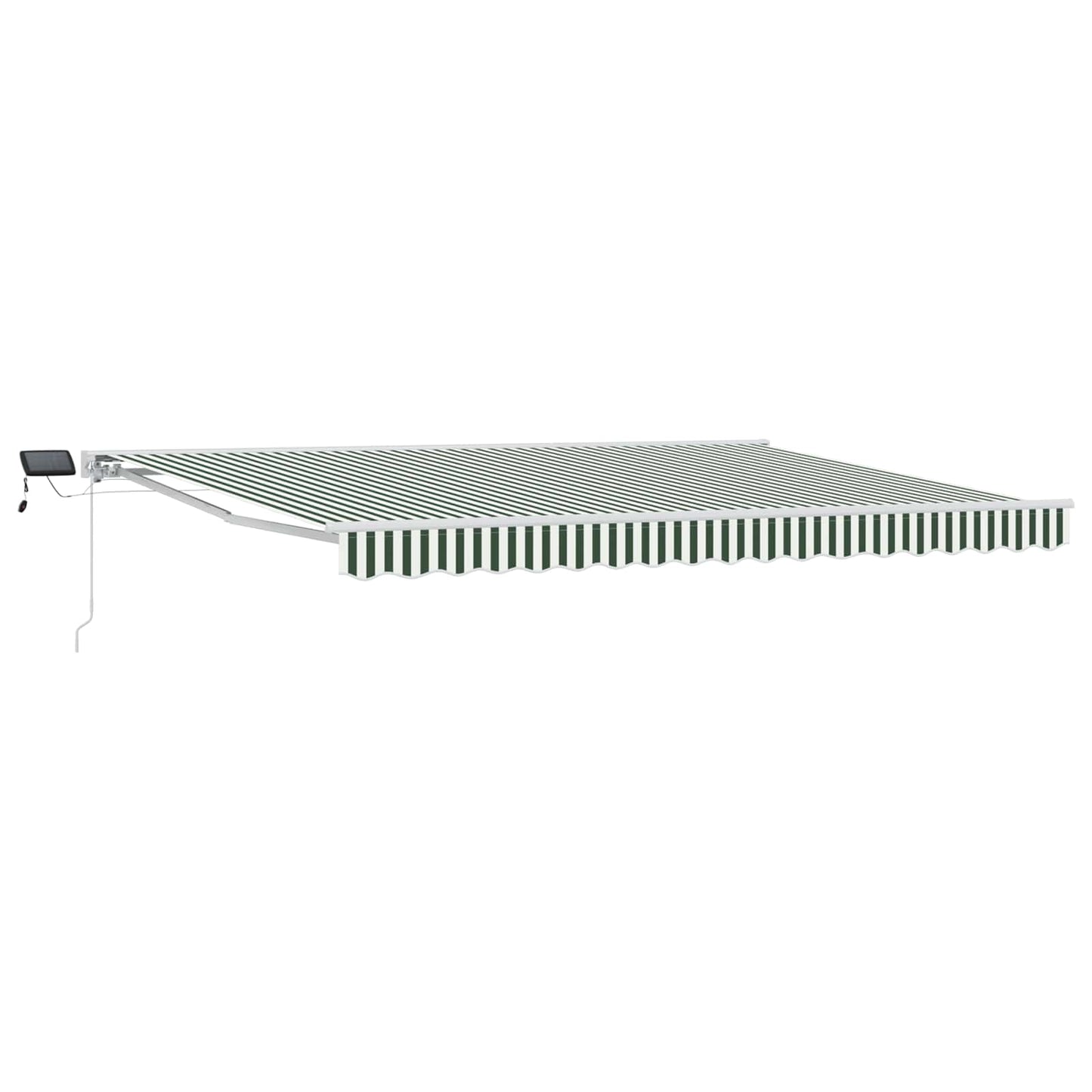 Cornice per Tenda Manuale con LED Verde e Bianco 5 x 3 m | homemem39