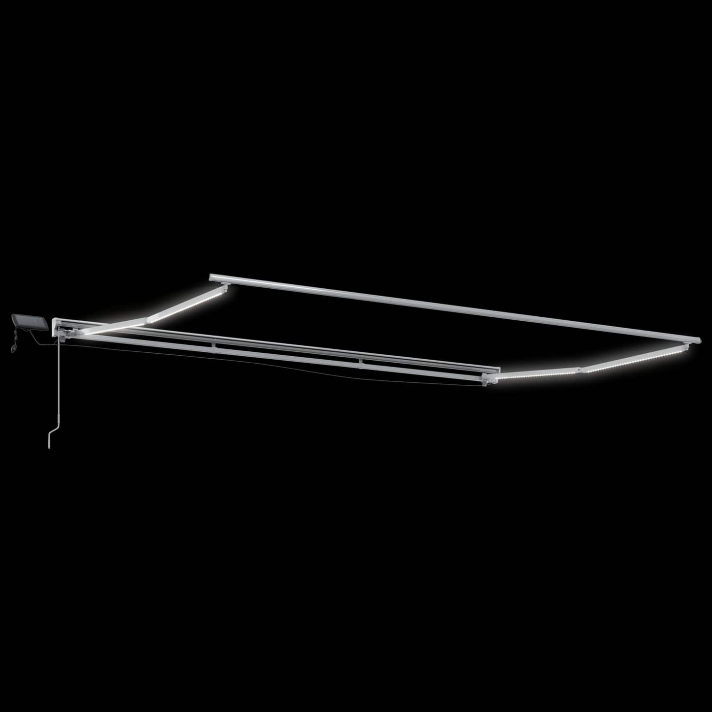 Cornice per Tenda Manuale con LED Blu e Bianco 5 × 3,5 m | homemem39