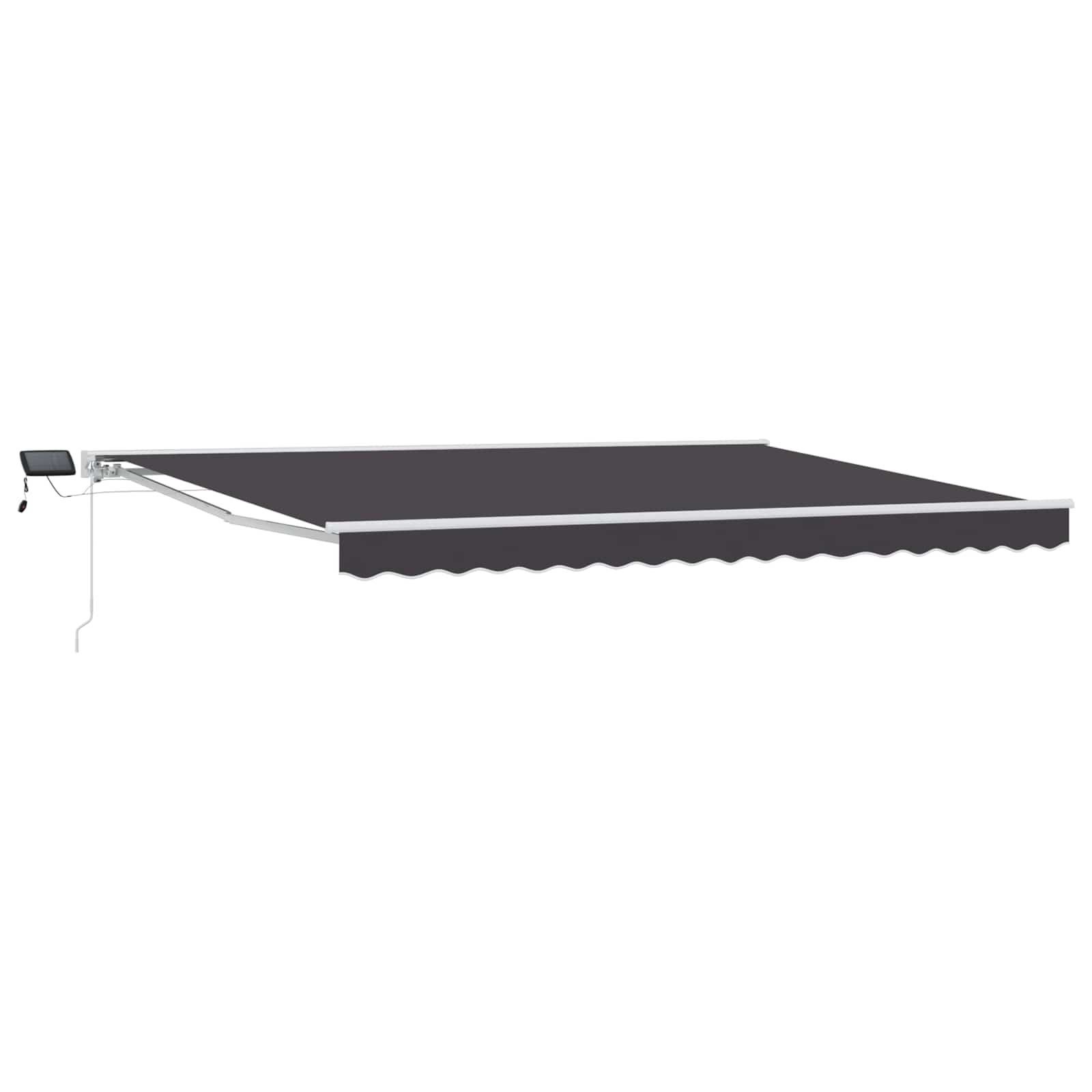 Cornice per Tenda Manuale con LED Bianco e Antracite 5 × 3,5 m | homemem39