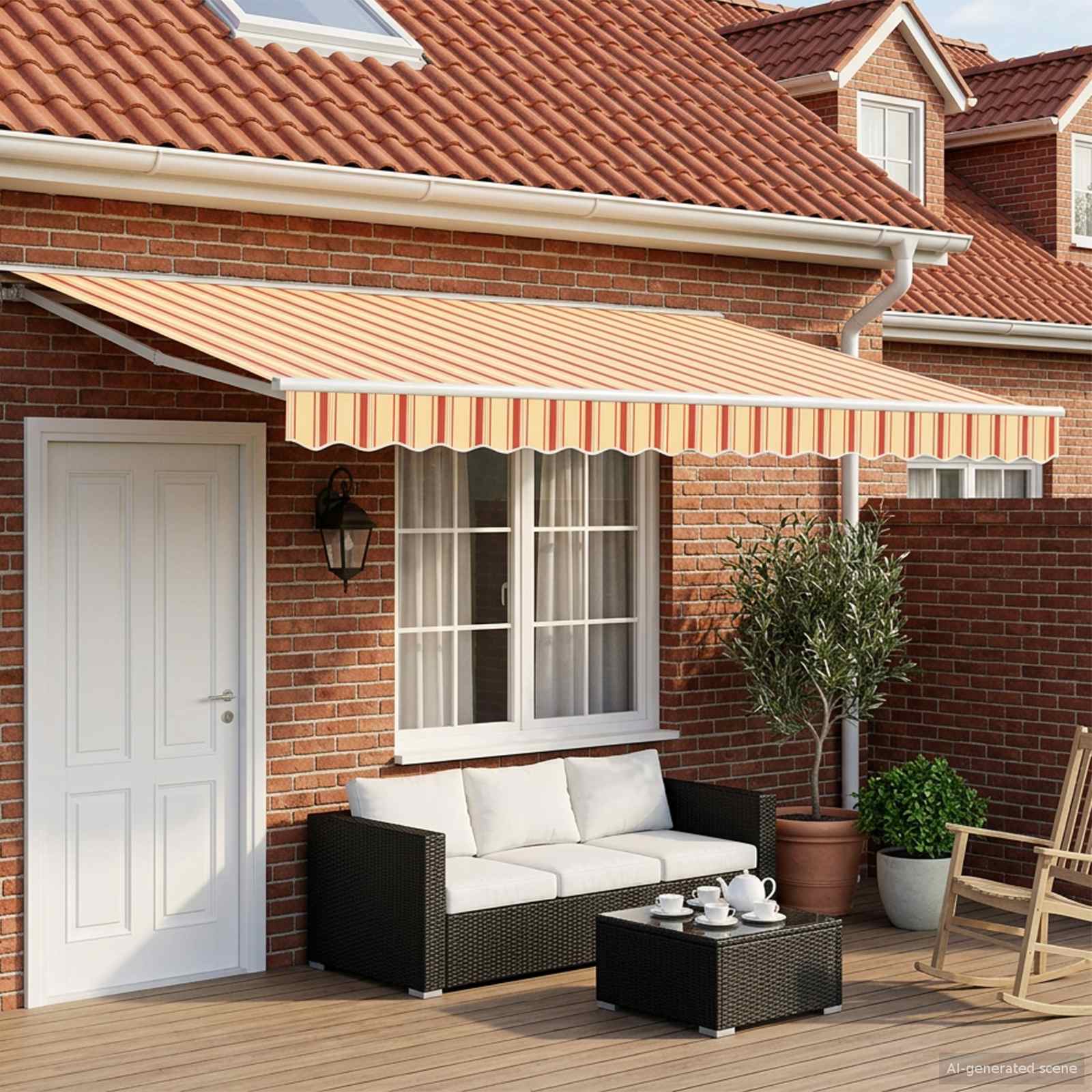 Cornice per Tenda Manuale con LED 5 × 3,5 m | homemem39