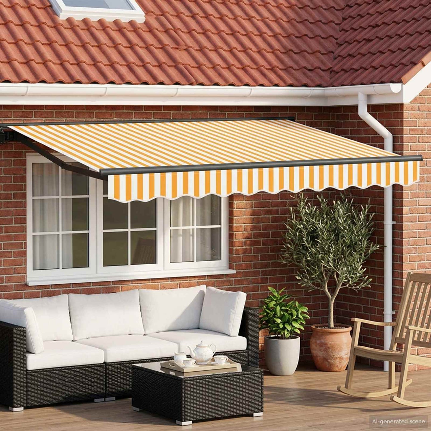 Cornice per Tenda Manuale con LED 3 x 2 m | homemem39