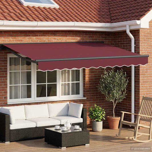 Cornice per Tenda Manuale con LED 3,5 x 2 m | homemem39