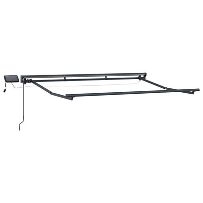 Cornice per Tenda Manuale con LED Beige e Antracite 3,5 x 2 m | homemem39