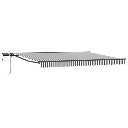 Cornice per Tenda Manuale con LED Antracite e Bianco 4 x 2 m | homemem39