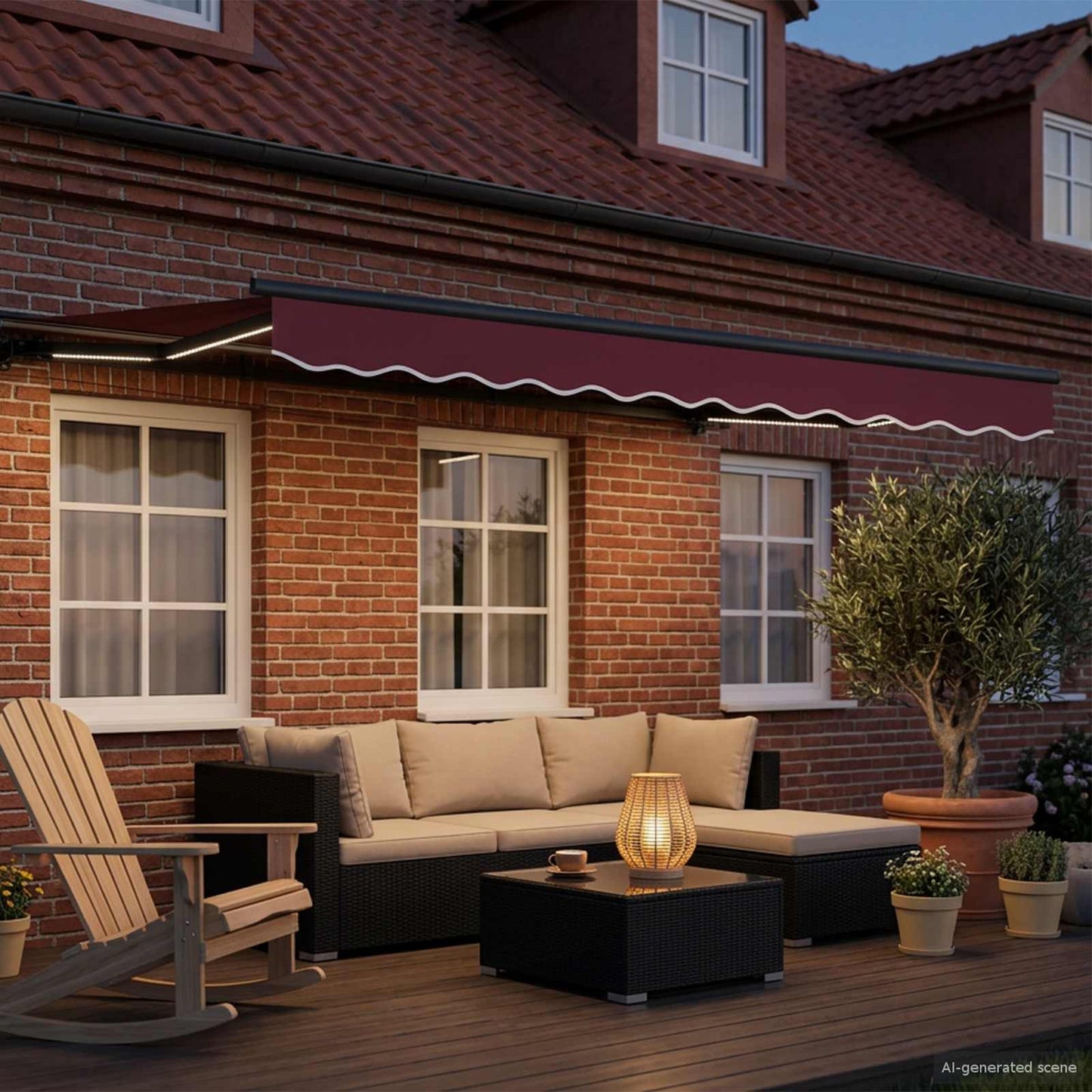 Cornice per Tenda Manuale con LED 3 x 2,5 m | homemem39