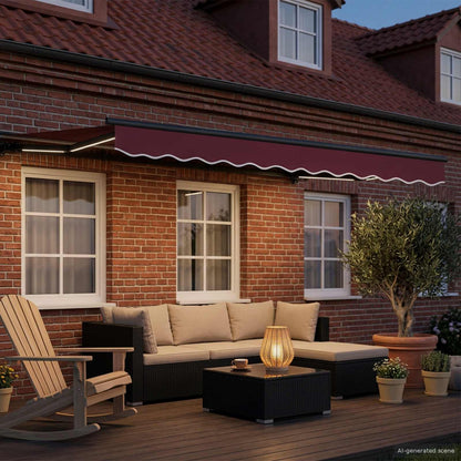 Cornice per Tenda Manuale con LED 3 x 2,5 m | homemem39
