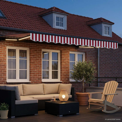 Cornice per Tenda Manuale con LED 3 x 2,5 m | homemem39