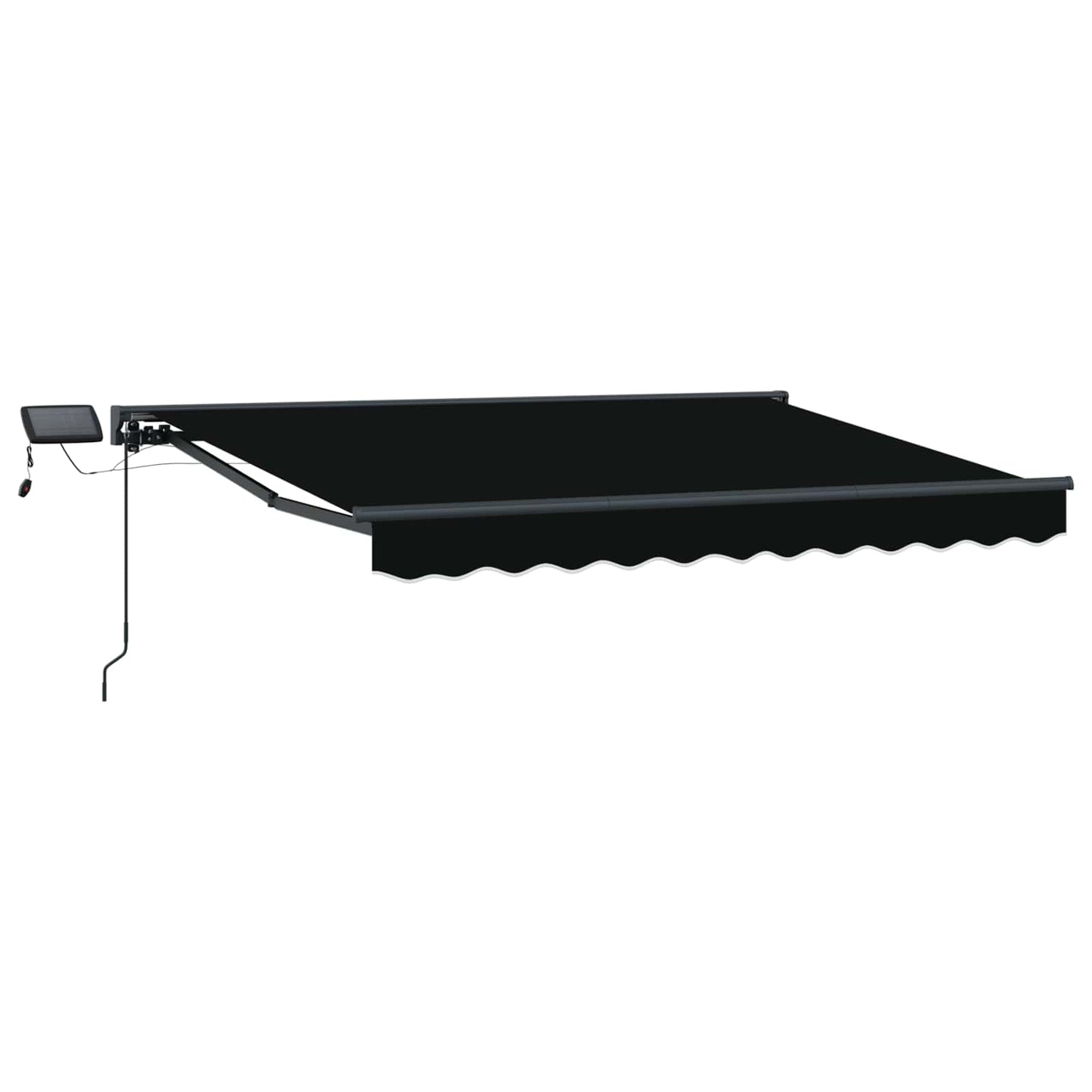 Cornice per Tenda Manuale con LED Nero e antracite 3 x 2,5 m | homemem39
