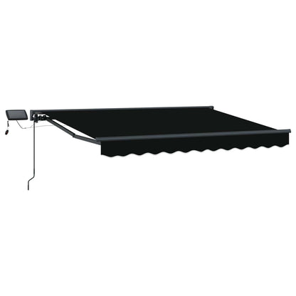 Cornice per Tenda Manuale con LED Nero e antracite 3 x 2,5 m | homemem39