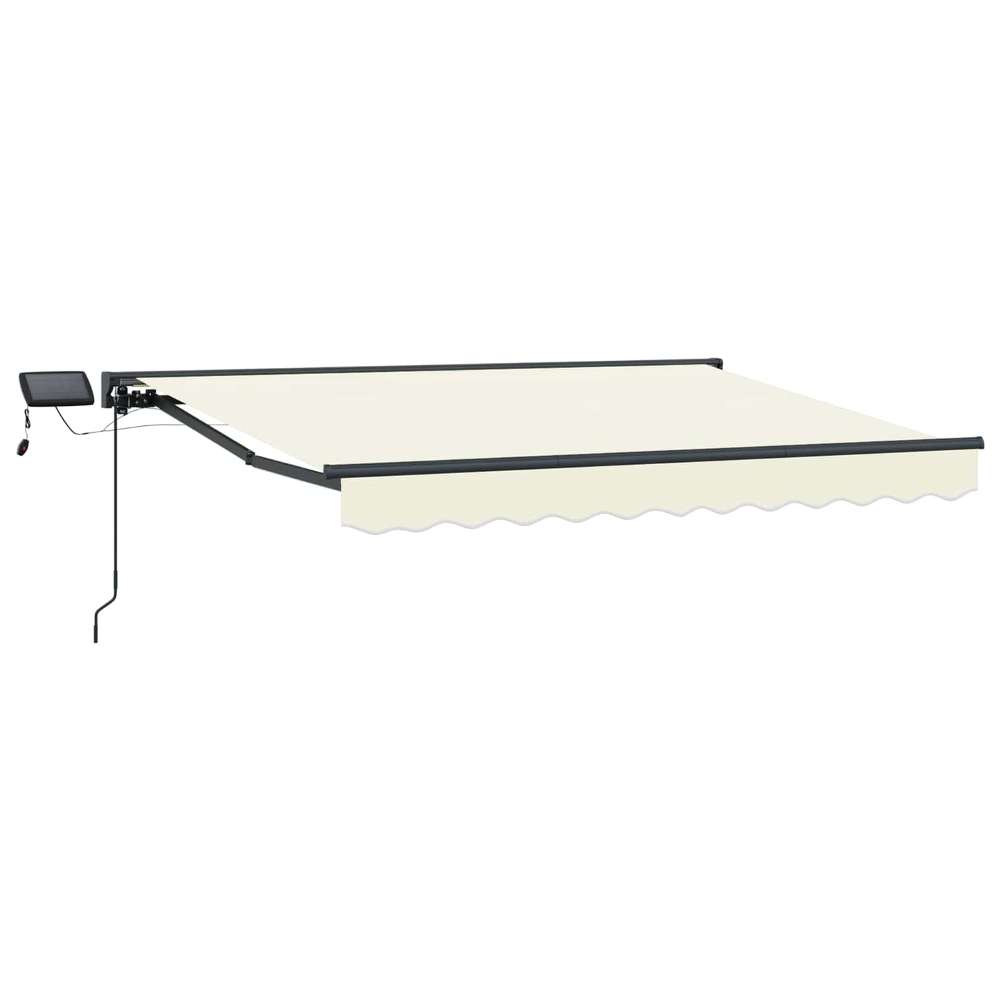 Cornice per Tenda Manuale con LED Crema e Antracite 3,5 x 2,5 m | homemem39