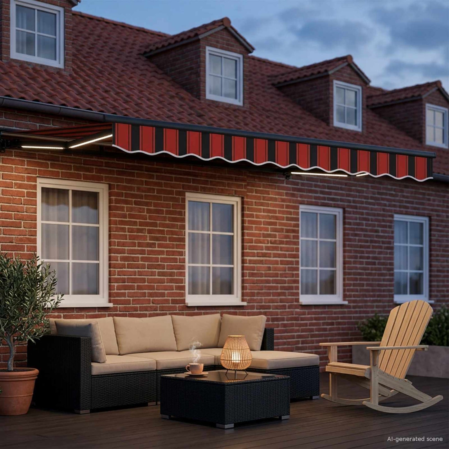 Cornice per Tenda Manuale con LED 3,5 x 2,5 m | homemem39