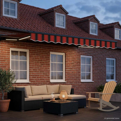 Cornice per Tenda Manuale con LED 3,5 x 2,5 m | homemem39