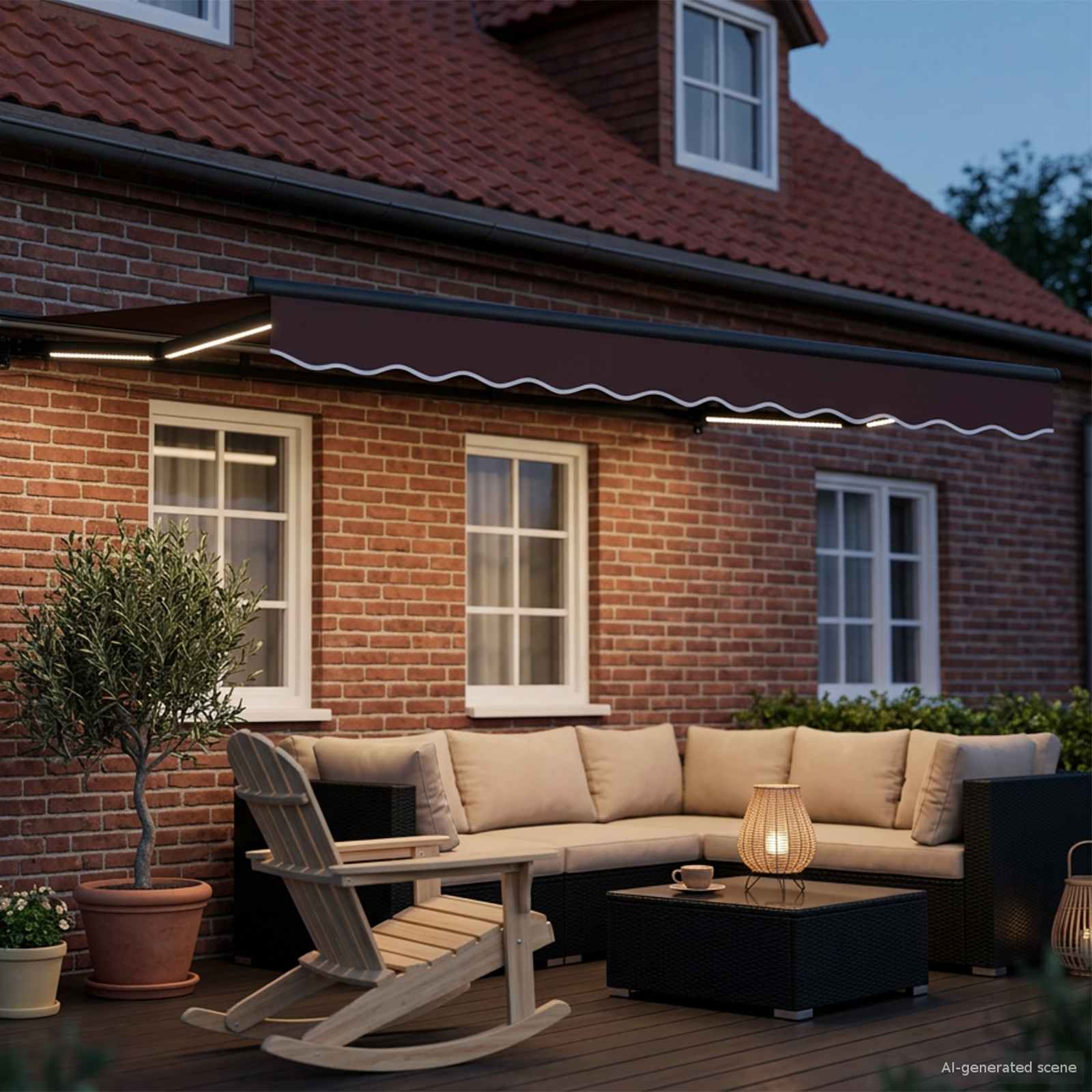Cornice per Tenda Manuale con LED 3,5 x 2,5 m | homemem39