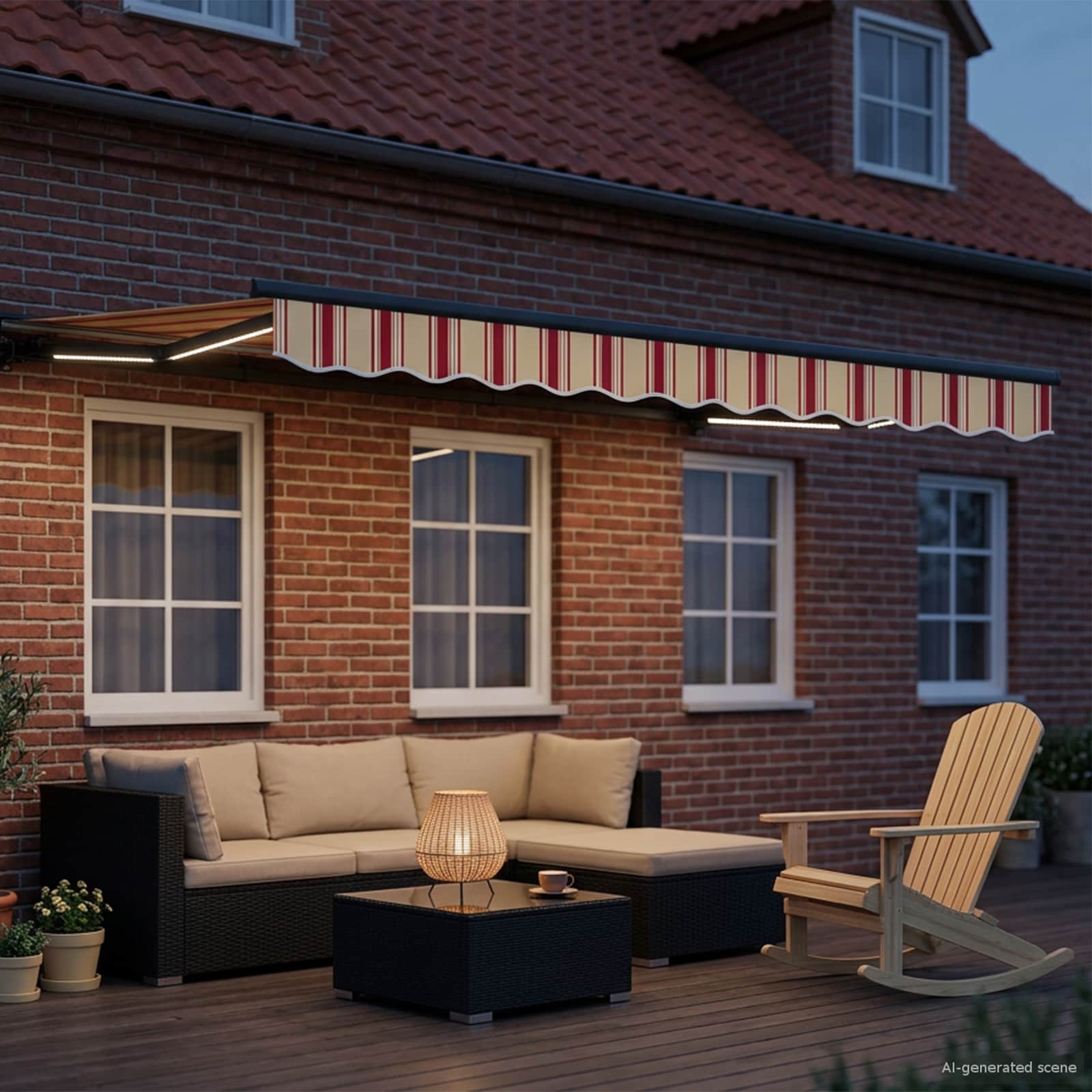 Cornice per Tenda Manuale con LED 3,5 x 2,5 m | homemem39