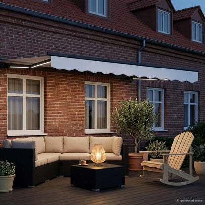 Cornice per Tenda Manuale con LED 3,5 x 2,5 m | homemem39