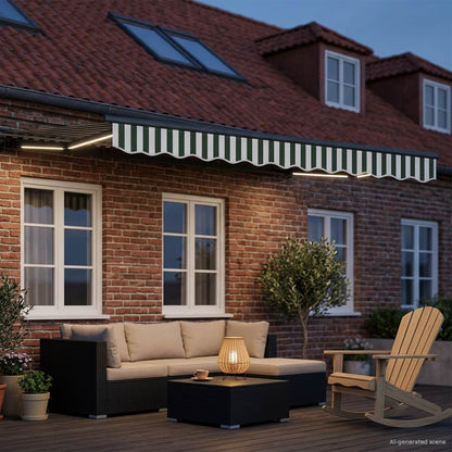 Cornice per Tenda Manuale con LED 3,5 x 2,5 m | homemem39