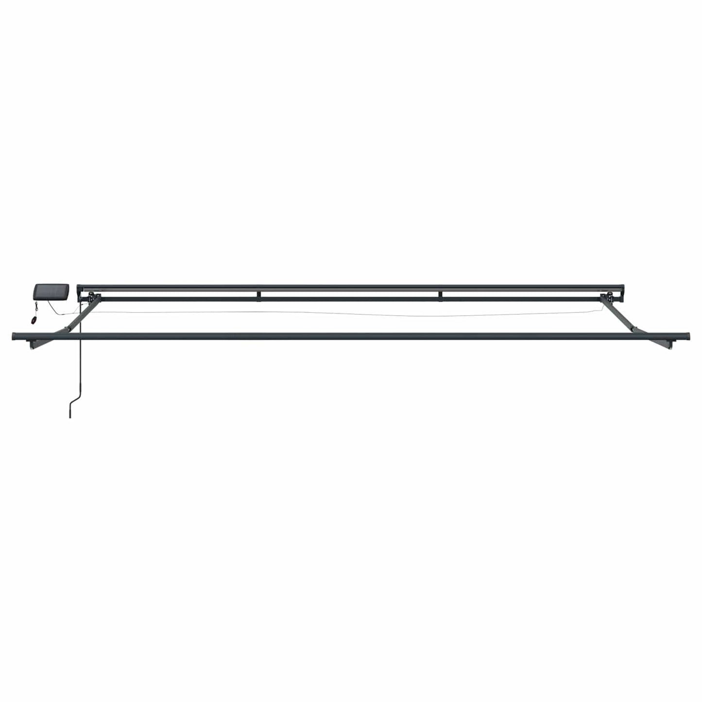Cornice per Tenda Manuale con LED Bianco e Antracite 4 × 3 m | homemem39