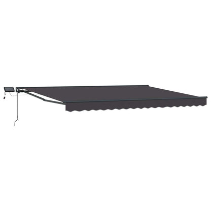 Cornice per Tenda Manuale con LED Antracite 4,5 × 3 m