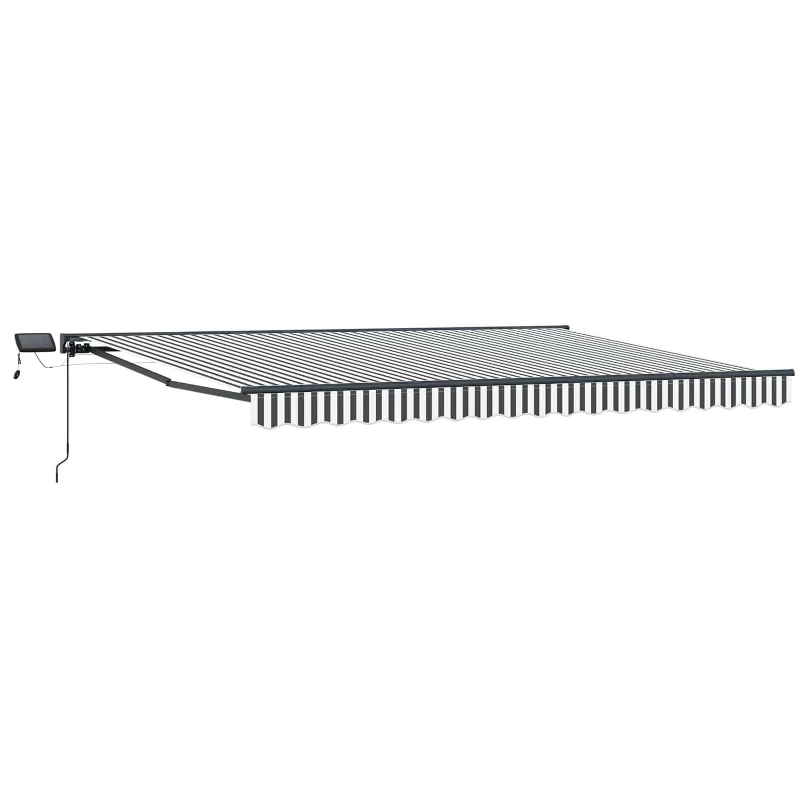 Cornice per Tenda Manuale con LED Antracite e Bianco 4,5 × 3 m | homemem39