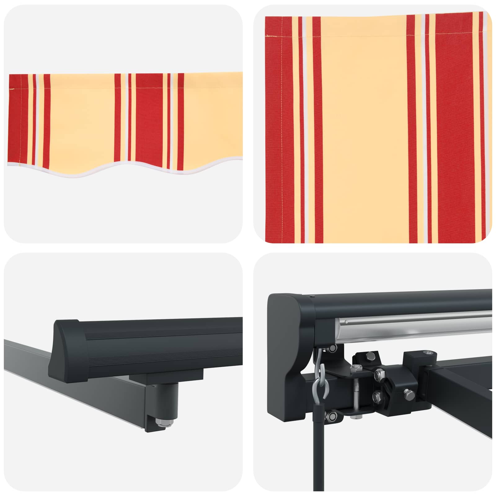 Cornice per Tenda Manuale con LED 4,5 × 3 m | homemem39
